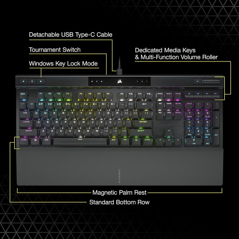CORSAIR K70 MK.2 RGB CHERRY MX BROWN MECHANICAL GAMING KEYBOARD - SWIFT PERIPHERALS1092058
