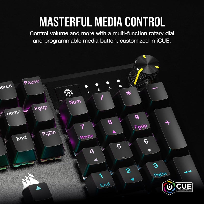 CORSAIR K70 RGB CORE MECHANICAL GAMING KEYBOARD BACKLIT RGB LED CORSAIR MLX RED BLACK CH - 910971E - NA - SWIFT PERIPHERALS1092059
