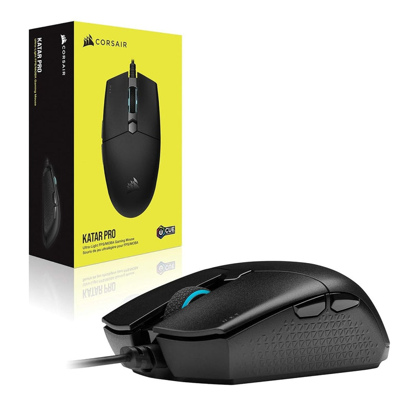 CORSAIR KATAR PRO GAMING MOUSE WIRED BLACK BACKLIT RGB LED 12400 DPI OPTICAL CH - 930C011 - AP - SWIFT PERIPHERALS1092065