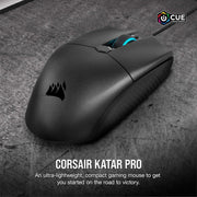 CORSAIR KATAR PRO GAMING MOUSE WIRED BLACK BACKLIT RGB LED 12400 DPI OPTICAL CH - 930C011 - AP - SWIFT PERIPHERALS1092065