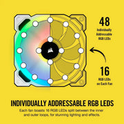 CORSAIR LL120 RGB CABINET FAN TRIPLE PACK WITH LIGHTING NODE PRO WHITE - SWIFT PERIPHERALS1085092