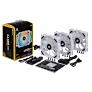 CORSAIR LL120 RGB CABINET FAN TRIPLE PACK WITH LIGHTING NODE PRO WHITE - SWIFT PERIPHERALS1085092