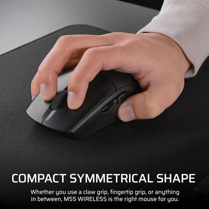CORSAIR M55 WIRELESS GAMING MOUSE WIRELESS 24000 DPI BLACK - SWIFT PERIPHERALSCRMS0062