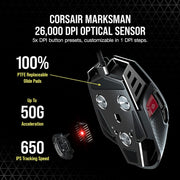 CORSAIR M65 RGB ULTRA TUNABLE FPS GAMING USB MOUSE - SWIFT PERIPHERALS1092075