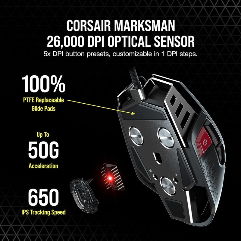 CORSAIR M65 RGB ULTRA TUNABLE FPS GAMING USB MOUSE - SWIFT PERIPHERALS1092075