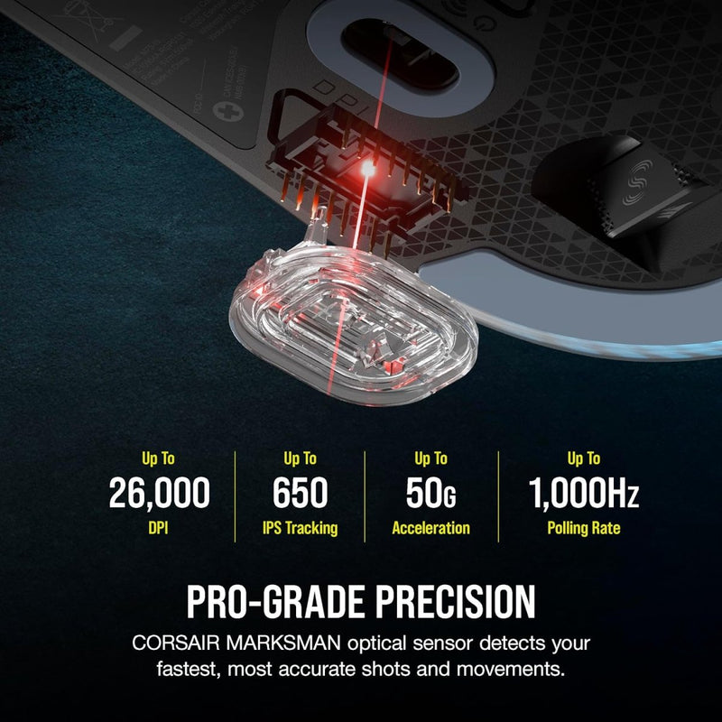 CORSAIR M75 WIRELESS LIGHTWEIGHT RGB GAMING MOUSE BLACK CH - 930D010 - AP - SWIFT PERIPHERALS1092068