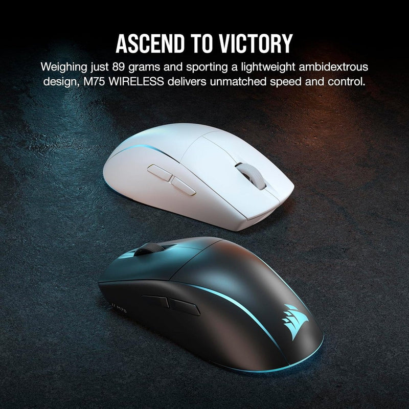 CORSAIR M75 WIRELESS LIGHTWEIGHT RGB GAMING MOUSE BLACK CH - 930D010 - AP - SWIFT PERIPHERALS1092068