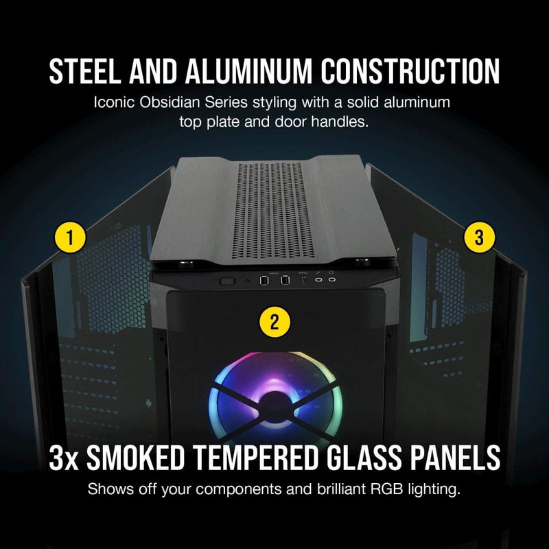 CORSAIR OBSIDIAN 500D RGB MID - TOWER SE - ATX CABINET - SWIFT PERIPHERALS100345
