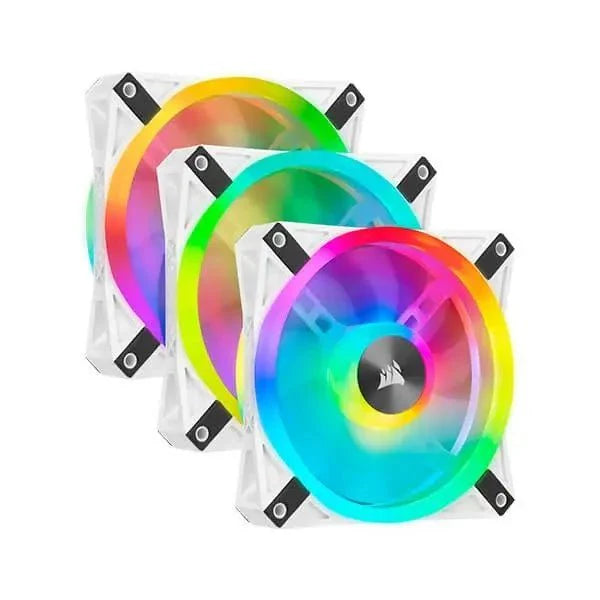 CORSAIR QL120 RGB CABINET FAN TRIPLE PACK WITH LIGHTING NODE CORE WHITE - SWIFT PERIPHERALS1085100