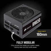 CORSAIR RM 650W Full Modular 80 Plus Gold SMPS Power Supply - SWIFT PERIPHERALSCP-9020194-IN