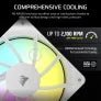 CORSAIR RS120 ARGB 120MM PWM FAN SINGLE PACK, WHITE - SWIFT PERIPHERALS1093564