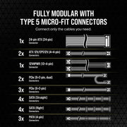CORSAIR SF - L SERIES SF1000L FULLY MODULAR SFX POWER SUPPLIES WITH ATX 3.0 (CP - 9020246 - IN) - SWIFT PERIPHERALS1094367
