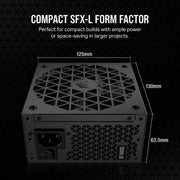 CORSAIR SF - L SERIES SF1000L FULLY MODULAR SFX POWER SUPPLIES WITH ATX 3.0 (CP - 9020246 - IN) - SWIFT PERIPHERALS1094367