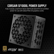 CORSAIR SF - L SERIES SF1000L FULLY MODULAR SFX POWER SUPPLIES WITH ATX 3.0 (CP - 9020246 - IN) - SWIFT PERIPHERALS1094367
