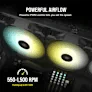 CORSAIR SP SERIES SP120 RGB ELITE 120MM RGB LED FAN WITH AIRGUIDE SINGLE PACK CO - 9050108 - WW - SWIFT PERIPHERALS1092621