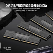 CORSAIR VENGEANCE 16GB RAM (1X16GB) DDR5 DRAM 5200MHZ MEMORY KIT BLACK CMK16GX5M1B5200C40 - SWIFT PERIPHERALS1082684