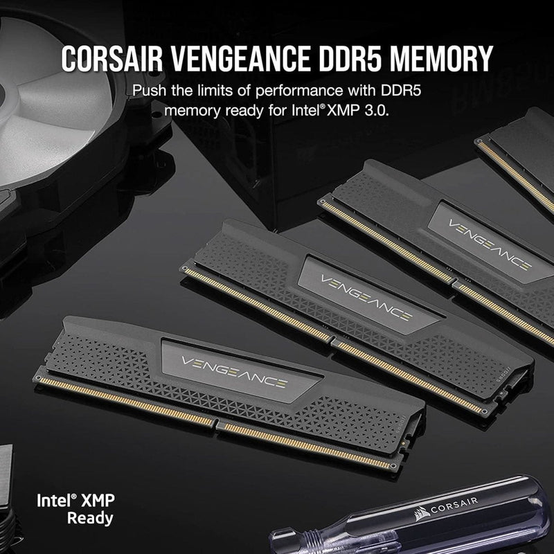 CORSAIR VENGEANCE 16GB RAM (1X16GB) DDR5 DRAM 5200MHZ MEMORY KIT BLACK CMK16GX5M1B5200C40 - SWIFT PERIPHERALS1082684
