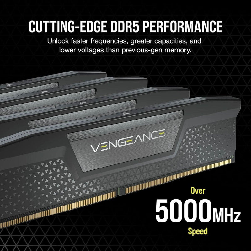 CORSAIR VENGEANCE 16GB RAM (1X16GB) DDR5 DRAM 5200MHZ MEMORY KIT BLACK CMK16GX5M1B5200C40 - SWIFT PERIPHERALS1082684