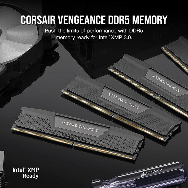 CORSAIR VENGEANCE 32GB RAM (1X32GB) DDR5 DRAM 5200MHZ BLACK CMK32GX5M1B5200C40 - SWIFT PERIPHERALS1082389