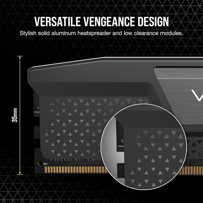 CORSAIR VENGEANCE 32GB RAM (1X32GB) DDR5 DRAM 5200MHZ BLACK CMK32GX5M1B5200C40 - SWIFT PERIPHERALS1082389