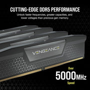 CORSAIR VENGEANCE 32GB RAM (1X32GB) DDR5 DRAM 5600MHZ BLACK CMK32GX5M1B5600C40 - SWIFT PERIPHERALS1083256