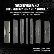 CORSAIR VENGEANCE DDR5 RAM 32GB (1X32GB) 6000MHZ CL38 CMK32GX5M1B6000Z38 - SWIFT PERIPHERALS1095077