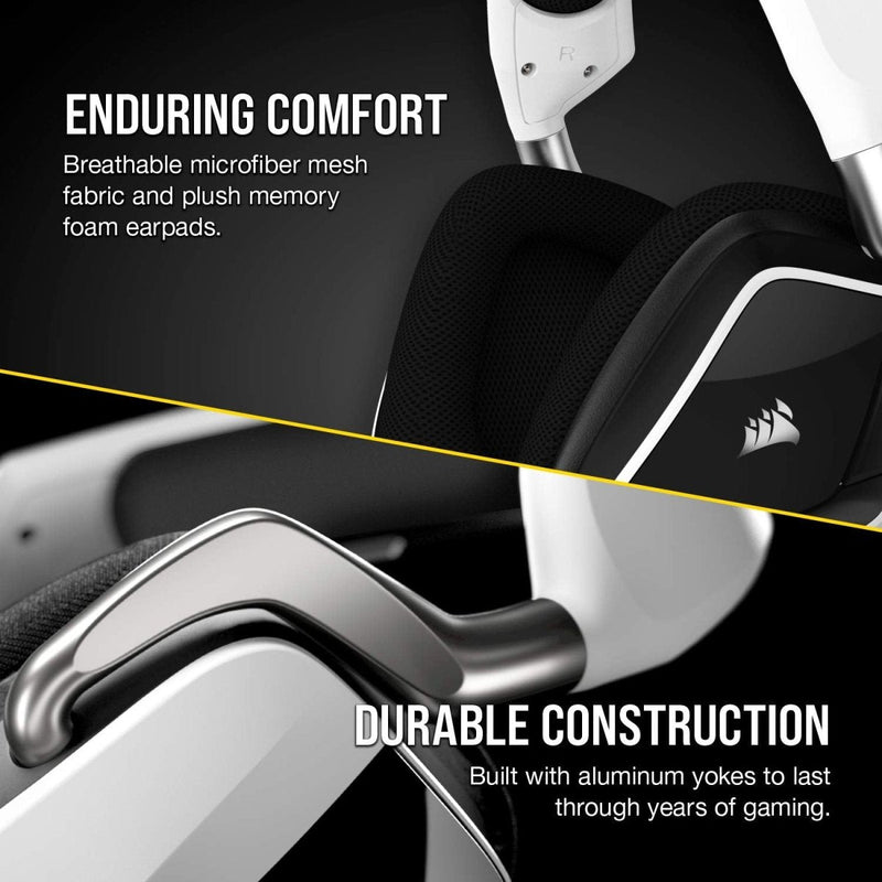 CORSAIR VOID RGB ELITE USB PREMIUM GAMING HEADSET WITH 7.1 SURROUND SOUND WHITE - SWIFT PERIPHERALSCRMX0138