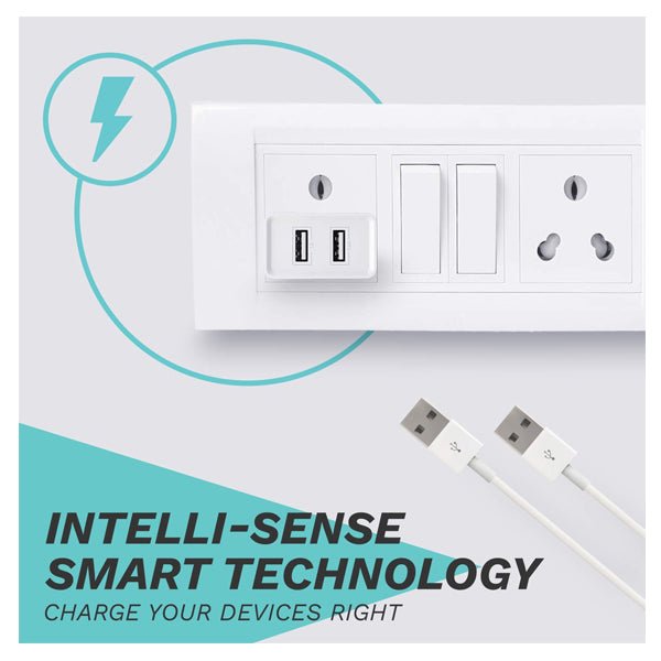 CORSECA Flash 24W 2.4A Mobile Charger with Detachable Cable - White - SWIFT PERIPHERALSDMWC2410-2P