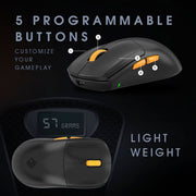 COSMIC BYTE ATLAS TRI - MODE GAMING MOUSE WIRELESS (BLACK) - SWIFT PERIPHERALS1094396