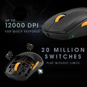 COSMIC BYTE ATLAS TRI - MODE GAMING MOUSE WIRELESS (BLACK) - SWIFT PERIPHERALS1094396