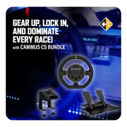 COSMIC BYTE CAMMUS DIRECT DRIVE WHEEL BUNDLE - C5 STEERING WHEEL, CP5 PEDALS, CS5 DESK CLAMP - SWIFT PERIPHERALS1091517
