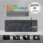 COSMIC BYTE CB - GK - 18 FIREFLY GAMING KEYBOARD RGB RED SWITCH - SWIFT PERIPHERALS1084402