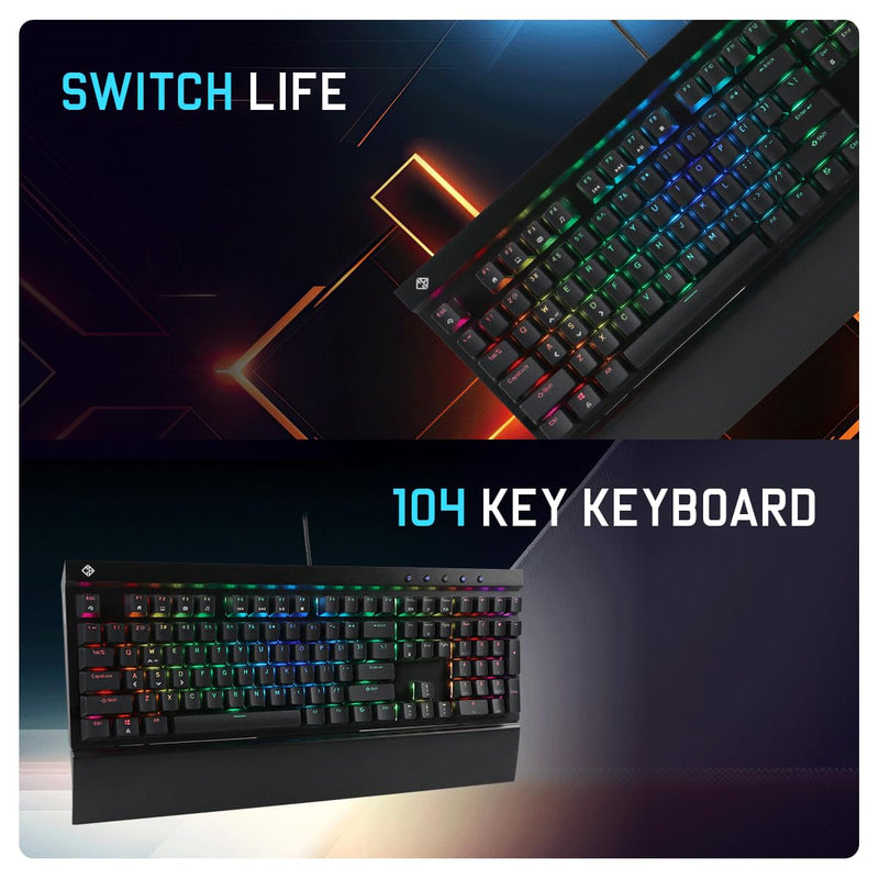 COSMIC BYTE CB - GK - 29 BLACK EYE PRO (BLACK) GAMING KEYBOARD BLUE SWITCH RGB - SWIFT PERIPHERALS1087143