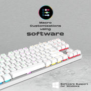 COSMIC BYTE CB - GK - 37 FIREFLY (WHITE) GAMING KEYBOARD RGB RED SWITCH WHITE - SWIFT PERIPHERALS1084403