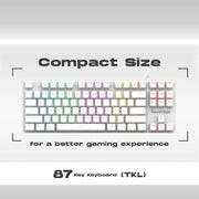 COSMIC BYTE CB - GK - 37 FIREFLY (WHITE) GAMING KEYBOARD RGB RED SWITCH WHITE - SWIFT PERIPHERALS1084403