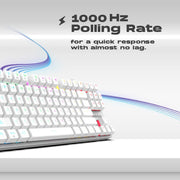 COSMIC BYTE CB - GK - 37 FIREFLY (WHITE) GAMING KEYBOARD RGB RED SWITCH WHITE - SWIFT PERIPHERALS1084403