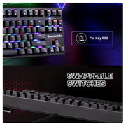 COSMIC BYTE CB - GK - 39 TRINITY (BLACK) GAMING KEYBOARD RGB SWITCH BLUE - SWIFT PERIPHERALS1088746