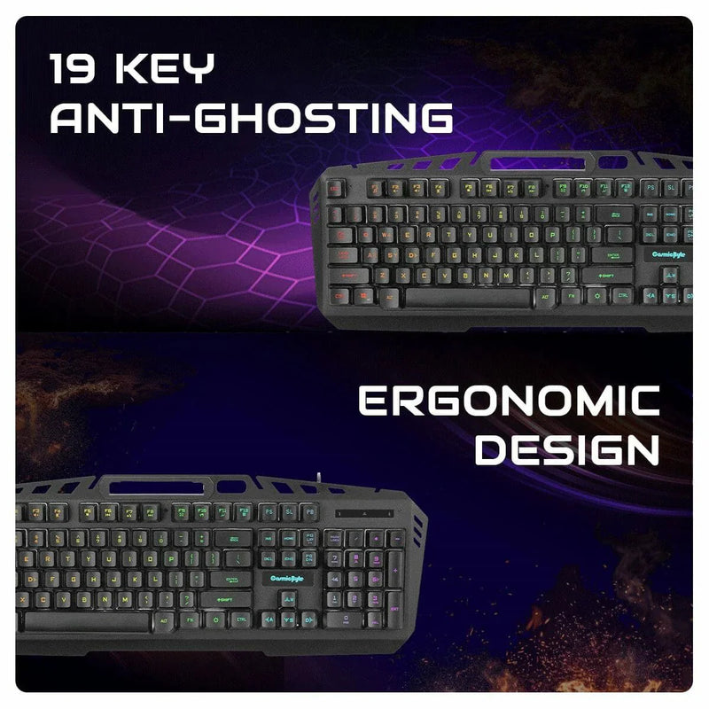 COSMIC BYTE DRAGONFLY GAMING KEYBOARD RGB BLACK - SWIFT PERIPHERALS1090645