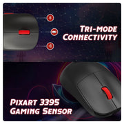 COSMIC BYTE HYPERNOVA TRI - MODE GAMING MOUSE WIRELESS (BLACK) - SWIFT PERIPHERALS1093179