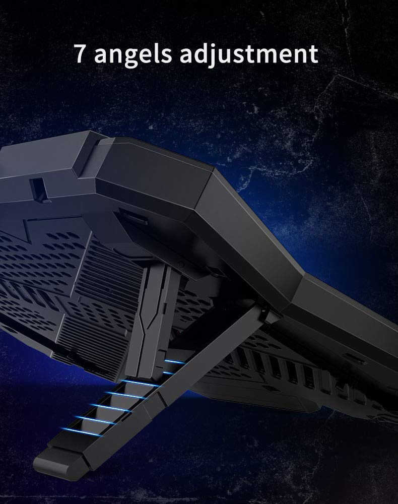 COSMIC BYTE METEOROID RGB COOLING PAD BLACK/BLUE - SWIFT PERIPHERALS1084019