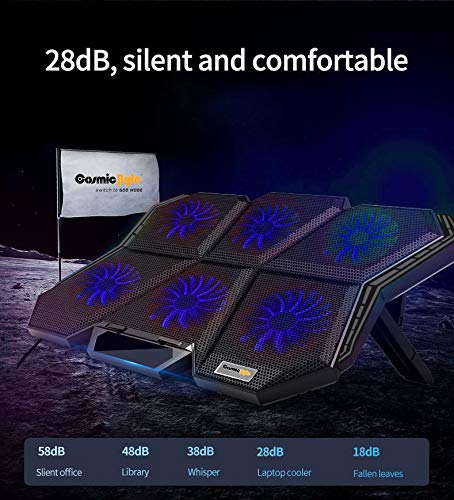 COSMIC BYTE METEOROID RGB COOLING PAD BLACK/BLUE - SWIFT PERIPHERALS1084019