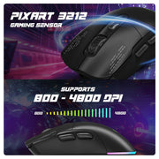 COSMIC BYTE RAPTOR DUAL MODE RGB MOUSE (BLACK) - SWIFT PERIPHERALS1092883