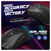 COSMIC BYTE RAPTOR DUAL MODE RGB MOUSE (BLACK) - SWIFT PERIPHERALS1092883