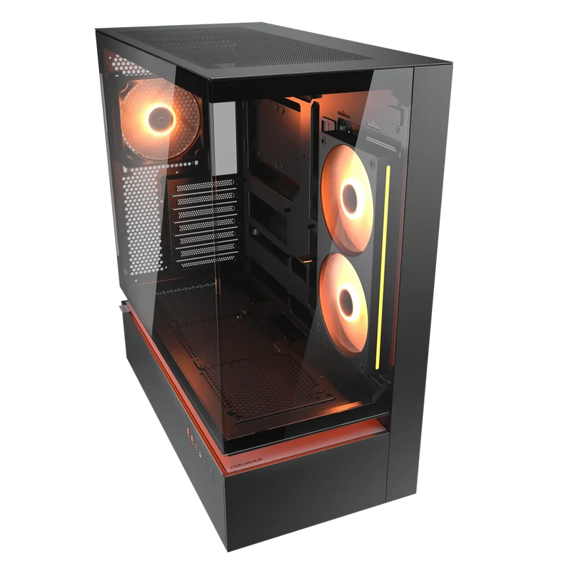 Cougar CFV235 Glass Black Mid Tower Cabinet - SWIFT PERIPHERALS1097032