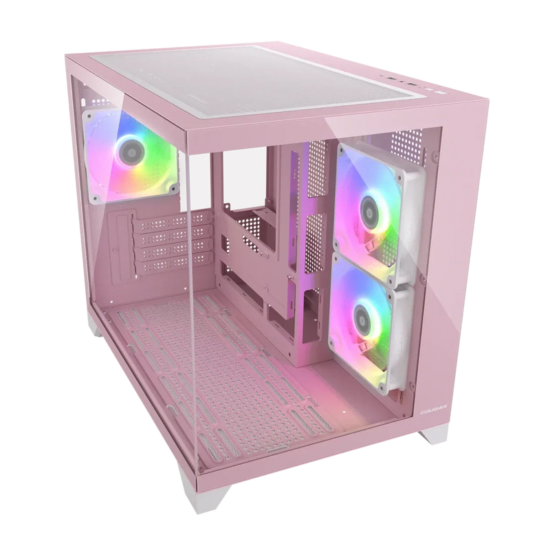 Cougar FV150 mini RGB Pink Mini Tower Cabinet - SWIFT PERIPHERALS1097031