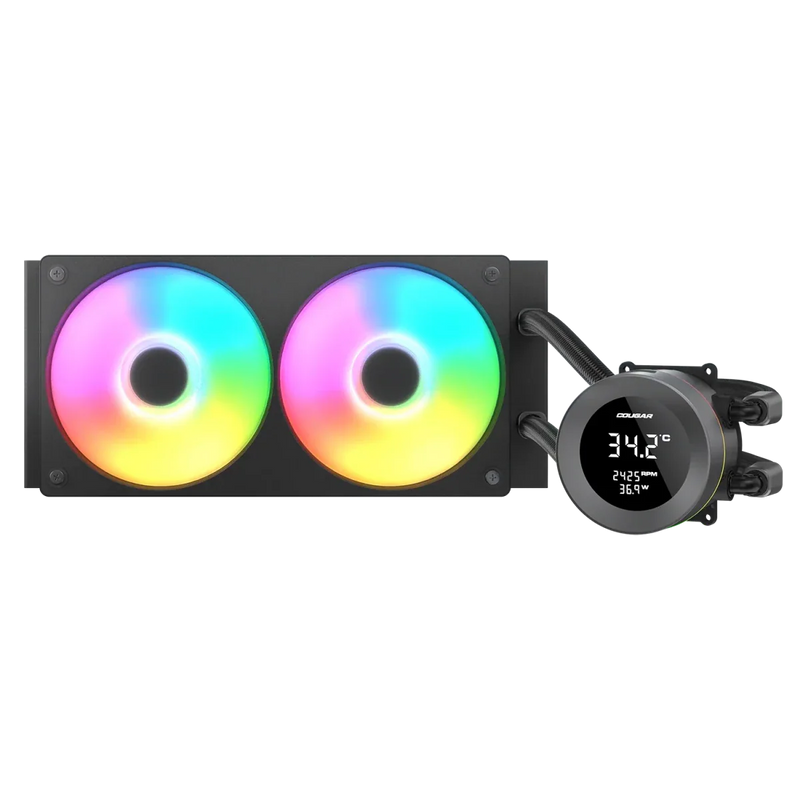 Cougar Poseidon Vistek ARGB 240 Black Analog Liquid Cooler - SWIFT PERIPHERALSCougar-027