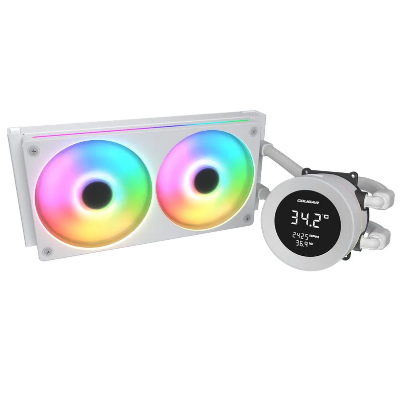 Cougar Poseidon Vistek ARGB 240 White Analog Liquid Cooler - SWIFT PERIPHERALSCougar-028
