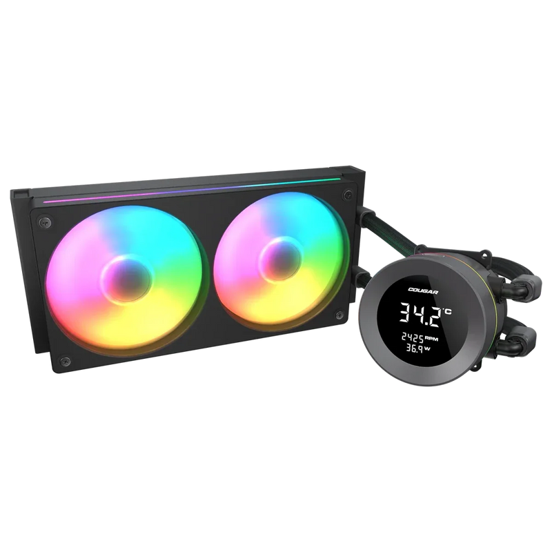 Cougar Poseidon Vistek ARGB 360 Black Analog Liquid Cooler - SWIFT PERIPHERALSCougar-025