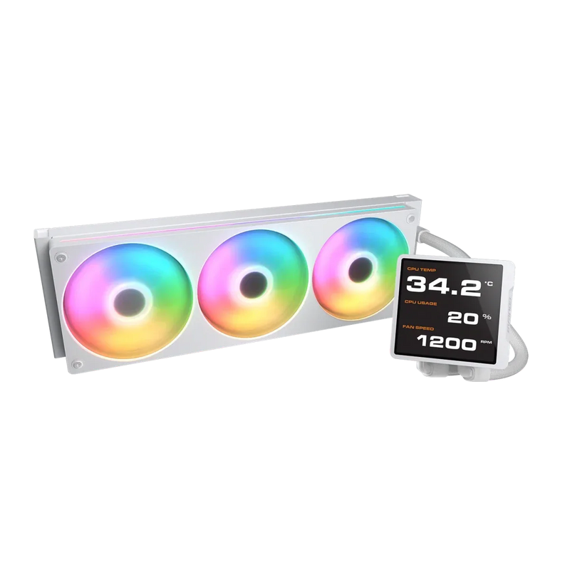 Cougar Poseidon Vistek Pro ARGB 240 White LCD Liquid Cooler - SWIFT PERIPHERALSCougar-024