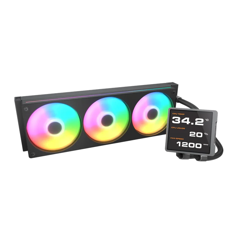 Cougar Poseidon Vistek Pro ARGB 360 Black LCD Liquid Cooler - SWIFT PERIPHERALSCougar-021